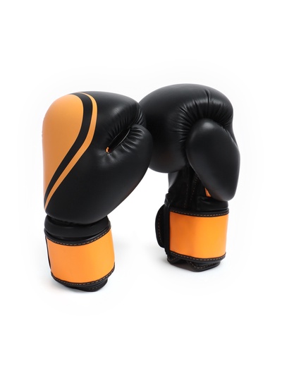Боксёрские перчатки FIGHT EMPIRE, URBAN, размер 14 oz, чёрные, оранжевые