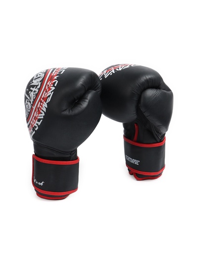 Боксерские перчатки FIGHT EMPIRE, ART, размер 10 oz, натуральная кожа, чёрные