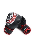 Боксерские перчатки FIGHT EMPIRE, ART, размер 14 oz, натуральная кожа, чёрные - Фото 8