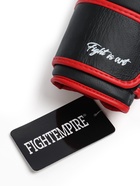 Боксерские перчатки FIGHT EMPIRE, ART, размер 16 oz, натуральная кожа, чёрные - Фото 13