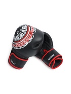 Боксерские перчатки FIGHT EMPIRE, ART, размер 16 oz, натуральная кожа, чёрные - Фото 4