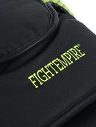 Лапы боксерские изогнутые FIGHT EMPIRE, CLASSIC, ПУ, чёрные, жёлтые, пара - Фото 5