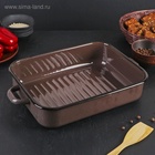 УЦЕНКА Противень 4.5 л коричневый рябчик - Фото 3