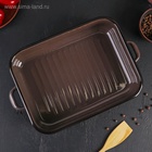 УЦЕНКА Противень 4.5 л коричневый рябчик 10891329