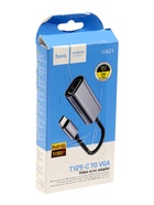 УЦЕНКА Адаптер Hoco UA21, Type-C (m) - VGA (f), 13 см, серый 10891317