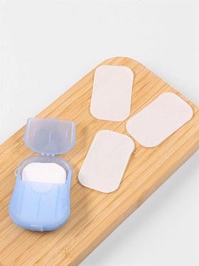 Мыло листовое, в пластинках, 20 шт., в пластиковом футляре