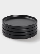 Набор тарелок Доляна «Гранит», 4 шт., d=20 см, керамика, чёрный - Фото 2