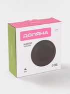 Набор тарелок Доляна «Гранит», 4 шт., d=20 см, керамика, чёрный - Фото 7