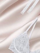 Лямки для бюстгальтера, текстильные, 1.5 см, 37 см, пара, белые - Фото 2