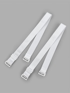 Лямки для бюстгальтера, текстильные, 1.5 см, 37 см, пара, белые - Фото 3