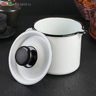 УЦЕНКА Кружка 1 л с нос. с крышк. б/деколи (белая) - Фото 2