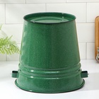 УЦЕНКА Ведро 12 л с крышкой зелёный с зерном - Фото 5