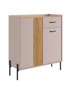 Гостиная под телевизор «Доминика К3», 2620×350×1950 мм, цвет кашемир/дуб крафт золотой - Фото 2