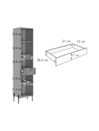 Гостиная под телевизор «Доминика К3», 2620×350×1950 мм, цвет кашемир/дуб крафт золотой - Фото 11