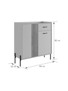 Гостиная под телевизор «Доминика К3», 2620×350×1950 мм, цвет кашемир/дуб крафт золотой - Фото 8