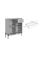 Гостиная под телевизор «Доминика К3», 2620×350×1950 мм, цвет кашемир/дуб крафт золотой - Фото 9