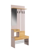 Прихожая в коридор «Баско К4», 1200×349×2350 мм, цвет кашемир/дуб крафт золотой - Фото 2