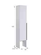 Прихожая в коридор «Баско К4», 1200×349×2350 мм, цвет кашемир/дуб крафт золотой - Фото 6