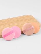 Набор для макияжа, 4 шт.: 2 пуховки, 2 спонжа, розовый/бежевый - Фото 2