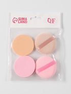 Набор для макияжа, 4 шт.: 2 пуховки, 2 спонжа, розовый/бежевый - Фото 5