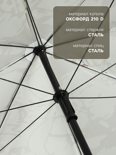 Зонт пляжный Maclay, d=240 см, h=220 см