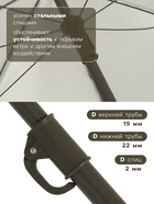 Зонт пляжный Maclay, с механизмом наклона, d=180 см, h=195 см - Фото 5
