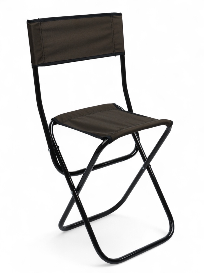 Стул туристический, 70.5×38×41.5 см, до 90 кг, складной, со спинкой, зелёный - Фото 1