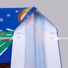 Пакет «Мишка с елкой», полиэтиленовый с пластиковой ручкой, 37×35 см, 90 мкм 10892062