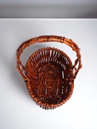 Корзина плетёная для хранения, лоза, овальная, коричневая, набор 5 шт. - фото 43203203