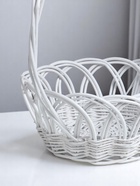 Корзина плетёная для хранения «Узор», лоза, овальная, белая, набор 5 шт. - Фото 3