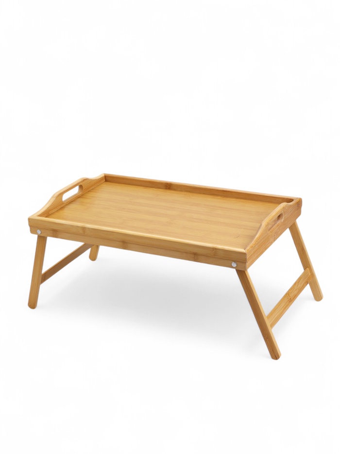 УЦЕНКА Столик - поднос для завтрака с ручками, складной, бамбук - Фото 1