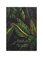 Блокнот А6, 64 листа в клетку Tropic style, твёрдая обложка, матовая ламинация, тиснение фольгой - Фото 1