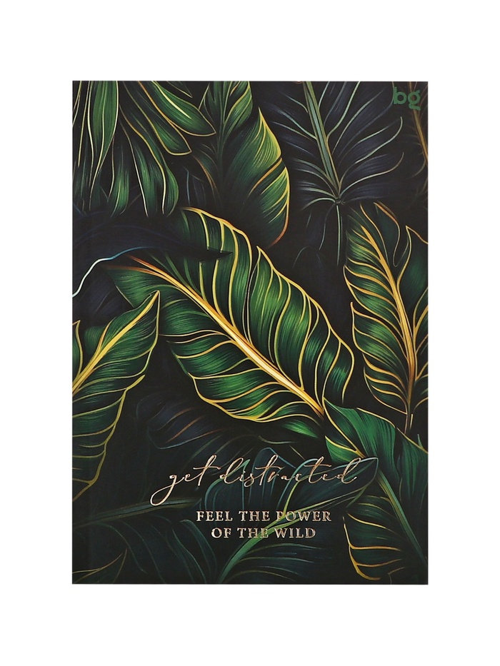 Блокнот А6, 64 листа в клетку Tropic style, твёрдая обложка, матовая ламинация, тиснение фольгой - Фото 1