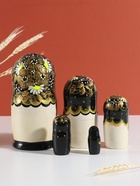 Матрёшка дерево «Марфа», чёрно-зелёный платок, 5-кукольная, 19 см - Фото 2