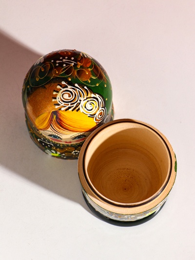 Матрёшка дерево «Марфа», чёрный платок, 5-кукольная, 19 см