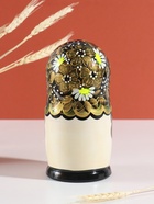 Матрёшка дерево «Марфа», чёрно-зелёный платок, 5-кукольная, 19 см - Фото 5