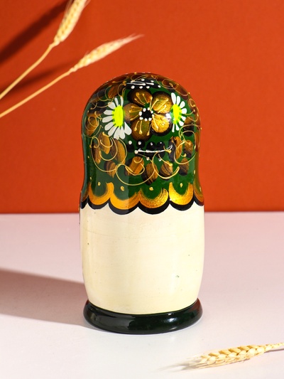 Матрёшка дерево «Марфа», чёрный платок, 5-кукольная, 19 см