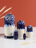 Матрёшка дерево «Марина», гжель, 5-кукольная, 19 см 10886717 - фото 16471492