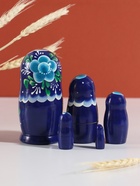 Матрёшка дерево «Клава», голубое платье, 5-кукольная, 12 см - Фото 2