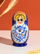 Матрёшка дерево «Клава», голубое платье, 5-кукольная, 10.5-11.5 см - Фото 3