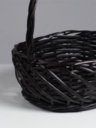 Корзина плетёная для хранения Trog, лоза, с ручкой, тёмно-коричневая, набор 3 шт. - Фото 3