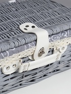 Корзина - чемодан плетёная для хранения, лоза, текстиль, экокожа, серая, набор 2 шт. - Фото 3