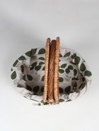 Плетёная корзина-лукошко, ткань внутри, 2 крышки, 33×25 см, Н 17/13 см, Н с ручкой 30 см, дно 23×16 см 1 10890244 - фото 16475766