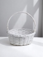 Корзина плетёная для хранения «Стиль», лоза, овальная, серая, набор 3 шт. - Фото 2