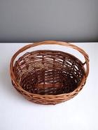 Корзина плетёная для хранения, лоза, с ручкой, овальная, коричневая, набор 3 шт. - Фото 4