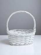 Корзина плетёная для хранения, лоза, овальная, светло - серая, набор 3 шт. - Фото 2