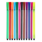 Фломастеры 12 цветов, в тубусе, полоски,"Мишка/Киска", желтый - Фото 3