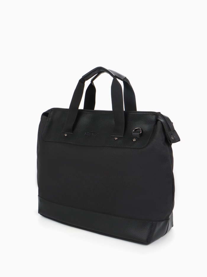 Сумка дорожная на молнии Bagsland, наружный карман, длинный ремень, чёрная - Фото 1