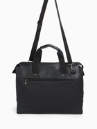 Сумка дорожная на молнии Bagsland, наружный карман, длинный ремень, чёрная - Фото 9