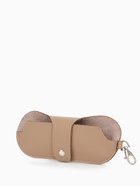 Футляр для очков на кнопке, с карабином, длина 17 см, бежевый - Фото 5